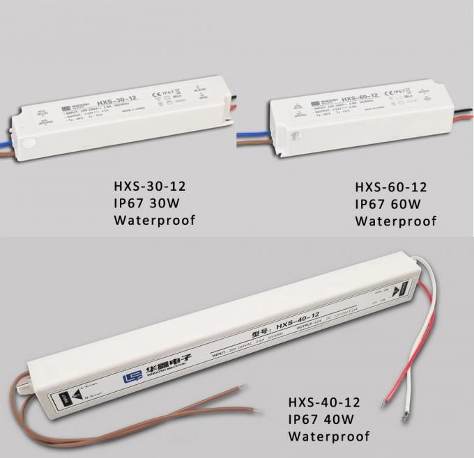 Znak LED Wodoodporny zasilacz IP67 Obudowa z tworzywa sztucznego Sterownik LED 60W 12V 5A 2